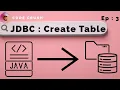 Create Table using JDBC in Java JDBC Create Table Java Database Connectivity JDBC Tutorial