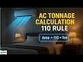 How to Calculate AC Tonnage for Any Room Correct 110 sq ft Per Ton Formula