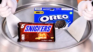 ASMR | Ice Cream Rolls - Snickers & Oreo