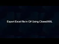 Generate Excel File in C NET Using ClosedXML