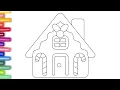 Gingerbread House Coloring Book with Songs for Kids