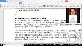 OOPS Using JAVA Java Applet 3 GettingInput from the User
