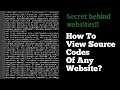 How To View Source Code Of Any Website