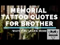 Memorial Tattoo Quotes For Brother Using Cremation Ashes in Tattoo Ink For a Memorial Tattoo