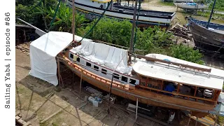 Painting the superstructure of our rescued wooden boat! + WINDOW PROTOTYPE — Sailing Yabá #86