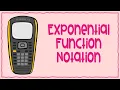 Exponential Function Notation