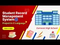 Student Record Management System Project in C Language Student Record Project C Projects