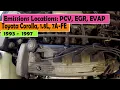 Toyota Corolla 1 8L 1993 - 1997 7A-FE Emissions Locations PCV EGR Oxygen Sensor