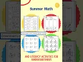 Summer Math and Literacy Activities for Kindergarteners