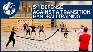 5:1 Defence against Transition from Halfback - Handballtraining Hedin Nøtterøy | Handball inspires