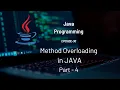 Method Overloading in JAVA Java Methods 30