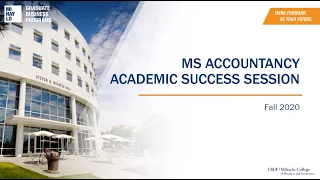 Academic Success Session MS in Accountancy