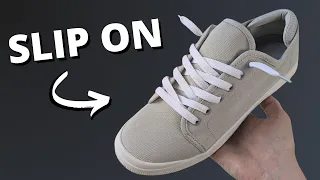 how to lace shoes so they slip on 2 ways