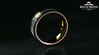 Mens Ring Meteorite Guitar String Black Tungsten https ringsbypristine etsy 1440360727