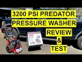 Harbor Freight Predator Pressure Power Washer 3200 PSI 2 8 GPM Review Test
