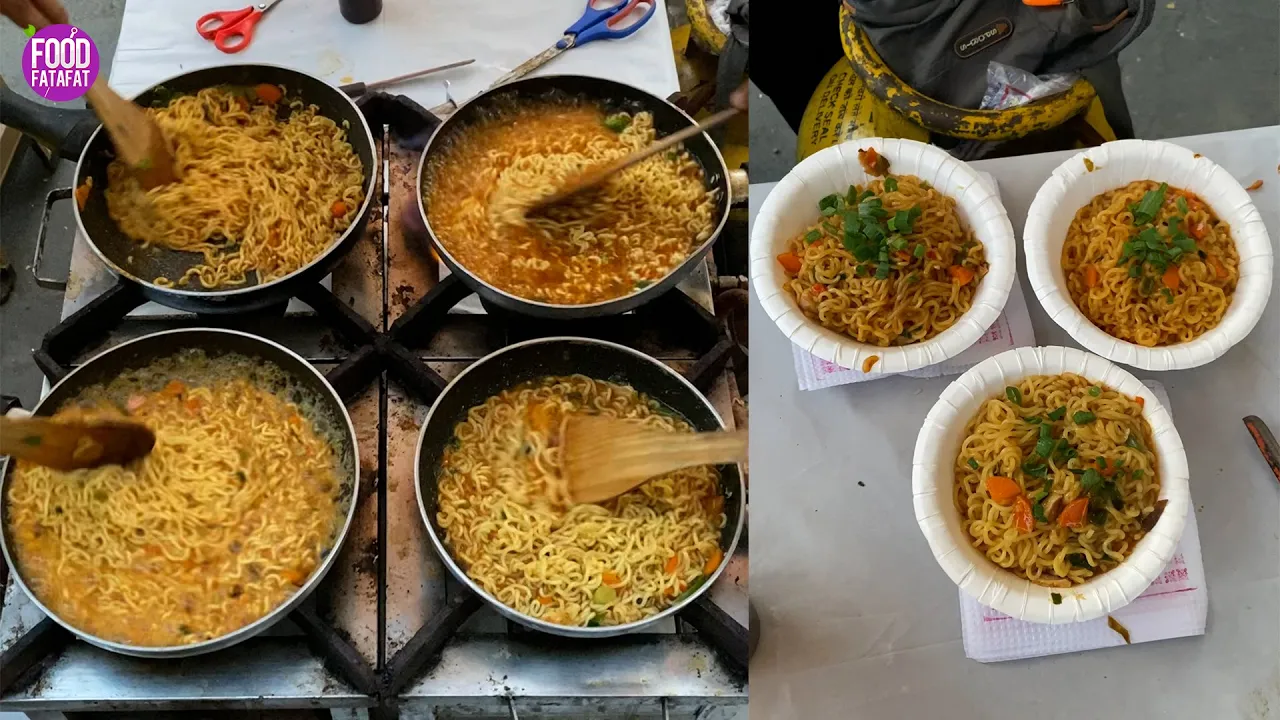 Super Spicy Korean Noodles on Mumbai Streets   Street Food India