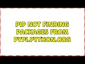 pip not finding packages from pypi python org