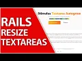 Textarea Autoresizing With Stimulus Ruby on Rails 7 Tutorial
