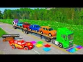 Download Lagu Flatbed Truck Mcqueen | Transportation with Truck - Pothole vs Car #12 - BeamNG.Drive