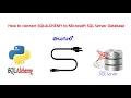 How to connect SQLALCHEMY to Microsoft SQL Server Database In Telugu - Python Web Development Flask