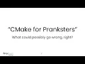 Lightning Talk The Lifecycle of This CMake Lightning Talk - Yannic Staudt