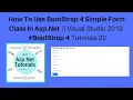 How to use bootstrap 4 simple form class in asp net visual studio 2019 4 tutorials 22
