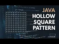 Hollow Square Star Pattern in Java Pattern Programming Using Nested Loops Part-3
