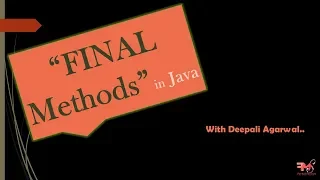 Final Methods in Java How to Avoid Overriding in Java CORE JAVA Hindi