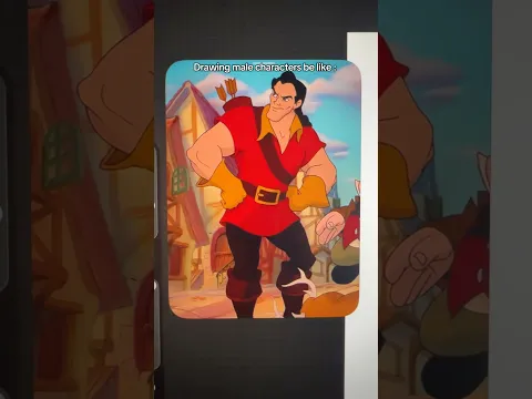 There are NO TWO like Gaston 💪🏽🔥 #disneyvillains #beautyandthebeast #art #disney #drawing
