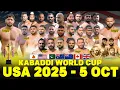 Download Lagu 🔴 [LIVE] USA Kabaddi World Cup 2025 | 5 Oct 2025 | Kabaddi Live Today | Live Kabaddi | Kabaddi