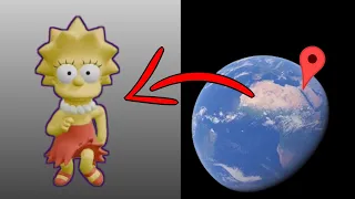 Lisa Simpson found on google Earth! Earth secret 377