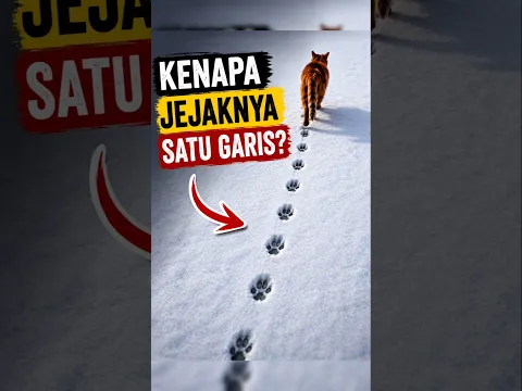 Mengapa Jejak Kaki Kucing Cuma Satu Garis😱#shorts