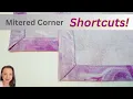 How to sew the easiest Mitered Corner using Shortcuts Easy way to make Napkins etc