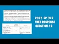 2025 AP Computer Science A FRQ