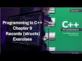 Programming in C Chapter 9 Records structs Exercises 9-1 to 9-3