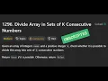 Unscripted LC1296 - Divide Array in Sets of K Consecutive Numbers 2025