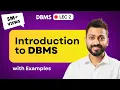 Lec-2 Introduction to DBMS Database Management System With Real life examples What is DBMS