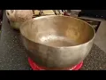 Authentic antique singing bowl 222 Hz and 629Hz