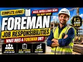 Foreman Job Responsibilities Full Guide 2026 Duties Skills Salary Job Interview