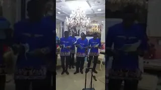 multi billionaire businessman prince arthur eze with anglican choir in his residence