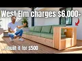 West Elm Charges 6 000 I Built it for 500 DIY Modern Outdoor Sofa