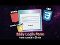 Build a Login Form Using HTML CSS JavaScript Beginner Tutorial