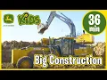 John Deere Kids Real Big Construction Vehicles Working with Music Song