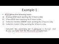 Lecture-10 Practice Problems on Calculation of Energy Consumption Electrical Installations