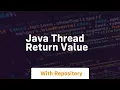 java thread return value