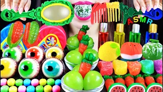 ASMR COMB MIRROR CHOCOLATE, SHINEMUSKET CARROT JELLY, UNICORN GUMMY EYEBALLJELLY, RAINBOWGUM MUKBANG