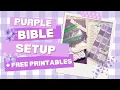 Purple Bible Setup FREE decorative purple printables