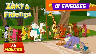 Zaky Friends 75 Minutes Compilation 10 Zaky Cartoon Episodes 