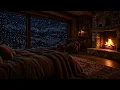 A Warm Embrace From the Holiday Cold 🔥 Fireplace and Howling Wind for Sleep