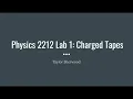 Physics 2 Lab 1 Charged Tapes